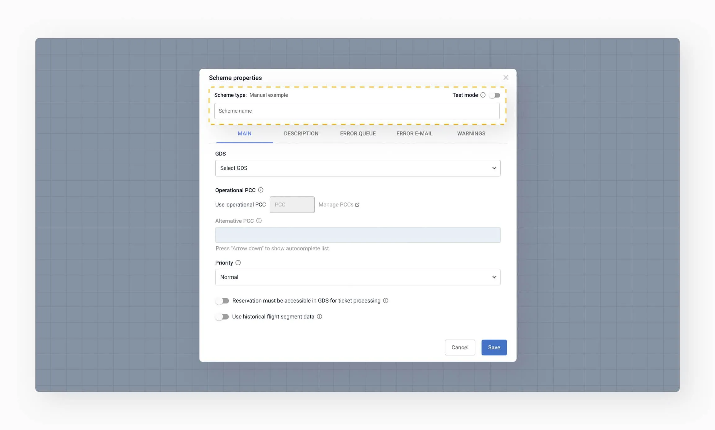 _scheme properties - Name and test mode.jpg